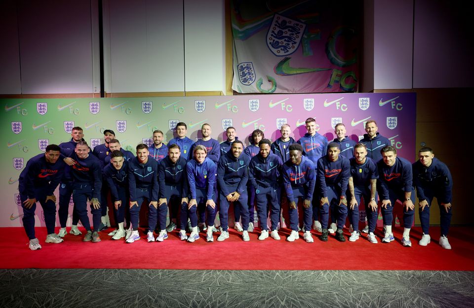 A photo of the England squad for the 2022 World Cup